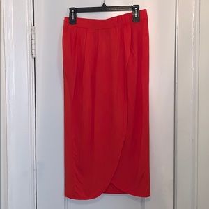 Orange Skirt w/ Wrap Front